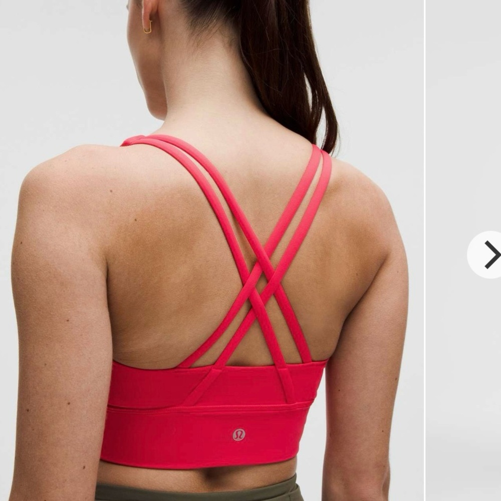 Lululemon Energy Longline Bra *Medium Support, B–D Cups Red Glow - Picture 5 of 10